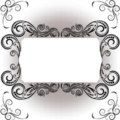 Frame ornament vintage floral design.