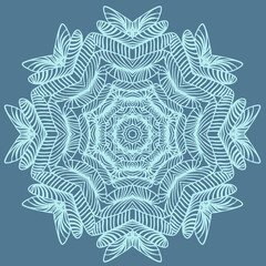 Circle floral ornament.