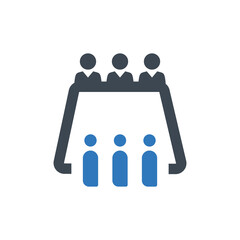 Businessman meeting icon