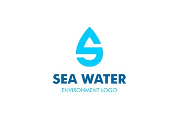 Letter S Water Logo : Suitable for Aquatic Theme, Environment Theme, Initial Theme, Infographics and Other Graphic Related Assets.