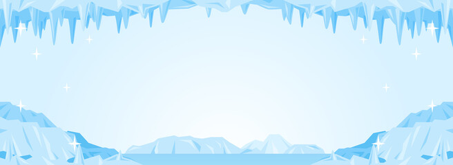 バナー向け　氷の世界　風景（横長） © Katie（カチエ）