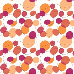 Seamless polka dots pattern for fabrics and textiles and packaging and gifts and cards and linens