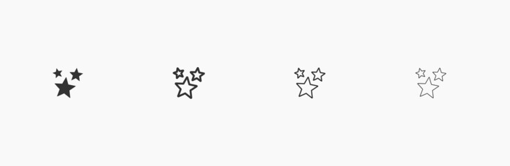 Flying 3 stars icon vector illustration