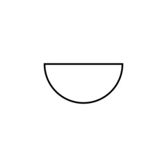 Graphic flat bowl icon for your design and website