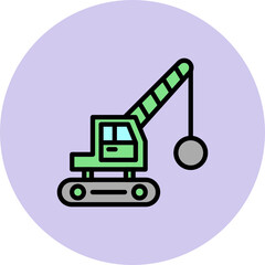 Demolition Crane Icon