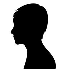 Obraz na płótnie Canvas man in profile silhouette, isolated vector