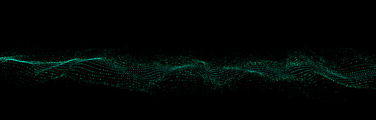 Obraz premium 3d digital wave. Technology wave. Flow digital structure. Cyber technology background. 3D rendering.