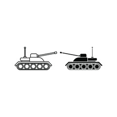 Tank icon. Vector concept illustration for design color editable