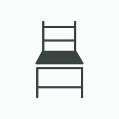 chair, furniture, wood, seat icon vector isolated