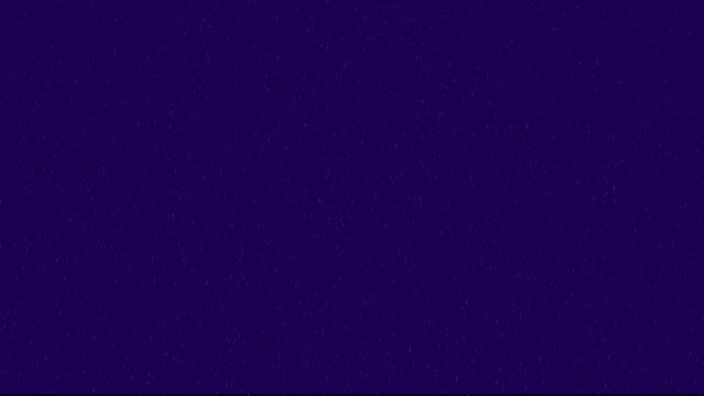 Purple background with aqua teal falling short lines. Simple high definition animation with objects falling in a perfect, seamless loop.