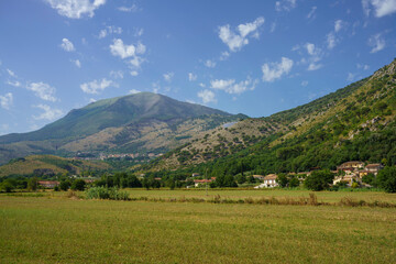 Fototapeta na wymiar Summer landscape in Frosinone province near Cassino, Lazio, Italy