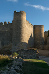 Fototapeta na wymiar View of the castle of Uruena at sunset.
