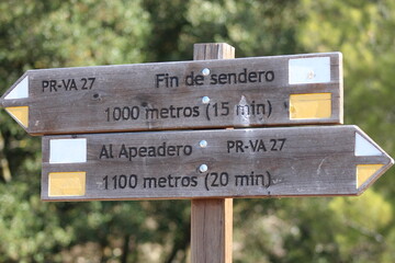 Sendero perteneciente a Zaratán, en Valladolid, del camino del Tren Burra.