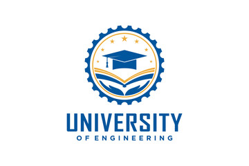 University School Science Faculty Emblem Badge Logo design inspiration
