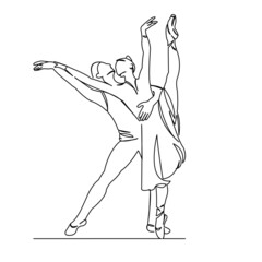 couple man and woman dancing ballet