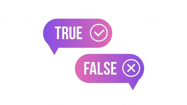 true false - great design for any purposes animation.4K motion animation