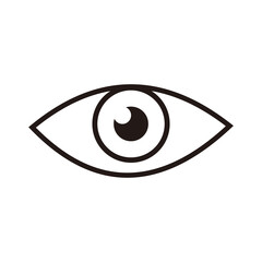eye icon illustration in flat style on white background