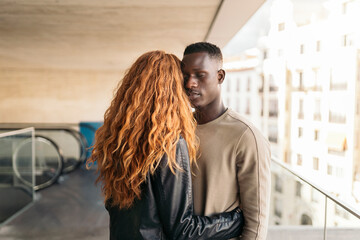 Fototapeta premium Young Loving Multiethnic Couple Portrait