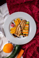 Fish fillets with vegetables 