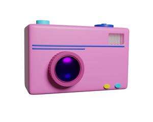 3d camera isolated on a white background. 3d rendering