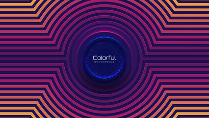 Colorful gradient abstract circle dimensional background