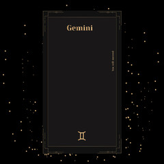 Gemini Signs, Zodiac Background. Beautiful vector images in the middle of a stellar galaxy with the constellation