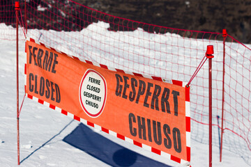 piste de ski fermée