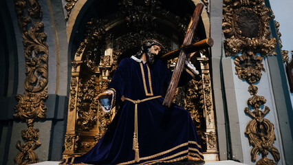 Fototapeta premium Image of Jesus Christ carrying the Cross 