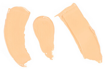 on a white background with make-up paints
