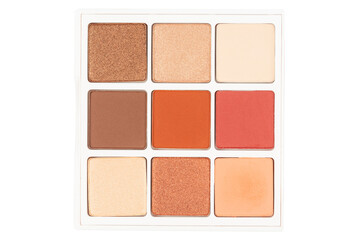 colorful makeup palette on a white background