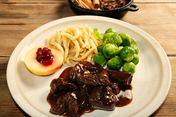Venison Stew with Brussels Sprouts