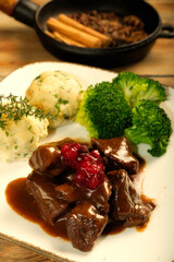 Deer Stew with Bread Dumplings