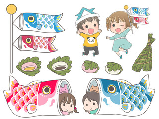 こどもの日のイラストセット