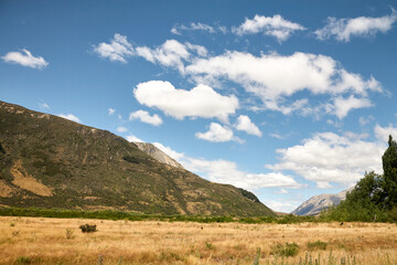 Obraz premium Berge, Neuseeland, Landschaft, Natur, Panorama.