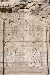 The ancient Egyptian temple of Horus in Edfu.