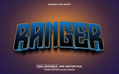 Ranger 3D editable text effect premium free download