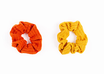 colorful hairpins on a white background