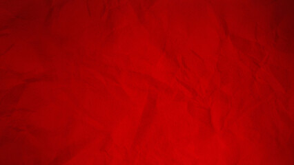 Beautiful panorama texture of red yellow crumpled paper with darkened sides