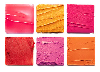 Lipstick square smudge wave red texture background