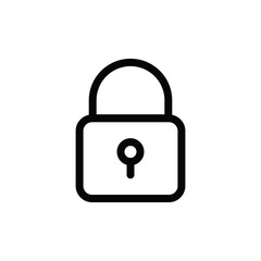 Padlock icon vector. Safety sign