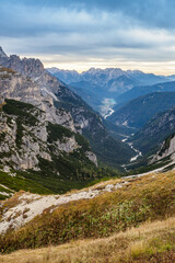 Fototapeta na wymiar Scenic landscape of Dolomites, Belluno Province, Dolomiti Alps, Italy