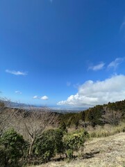 landscape with blue sky