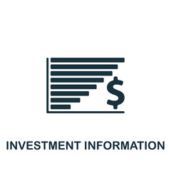 Investment Information icon. Monochrome simple icon for templates, web design and infographics