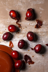 wet painted Easter eggs