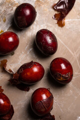 Easter eggs. Easter concept in a rustic style