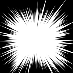 Obraz premium 黒色のベタフラッシュの集中線のベクター素材