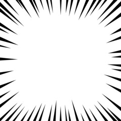 黒色の集中線のベクター素材