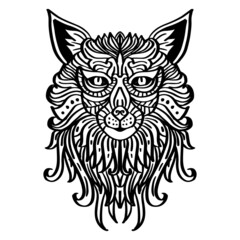 Fototapeta premium Zentangle wolf drawing Hand drawing illustration.