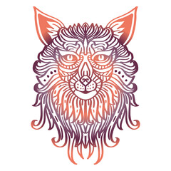 Zentangle wolf drawing  Hand drawing  illustration.