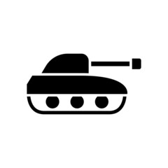 war tank vector icon on white artboard